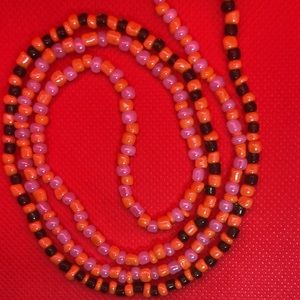 Multicolor orange waistbead